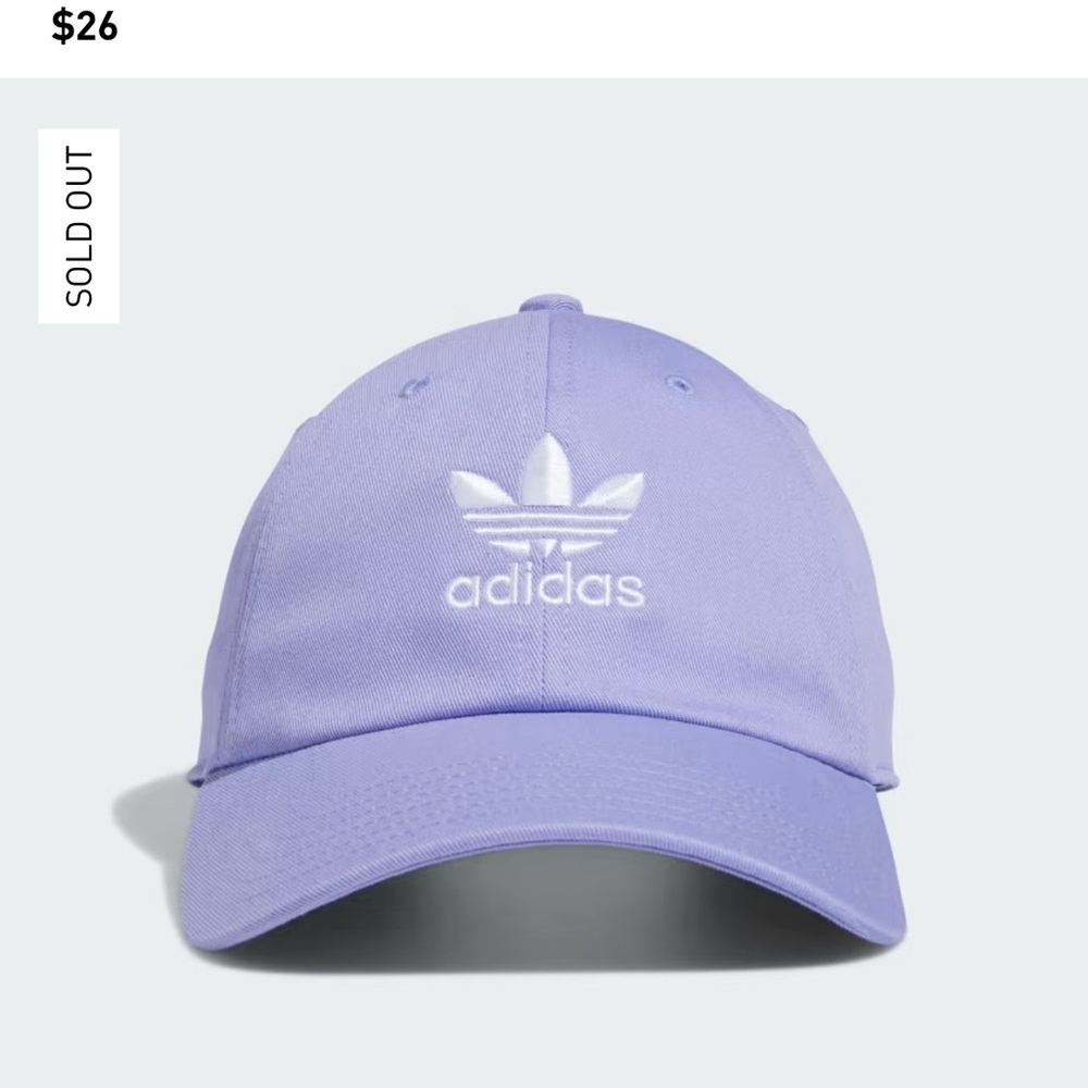 Adidas Lavender Baseball Cap
